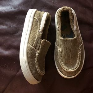 Tan summer slip on shoes